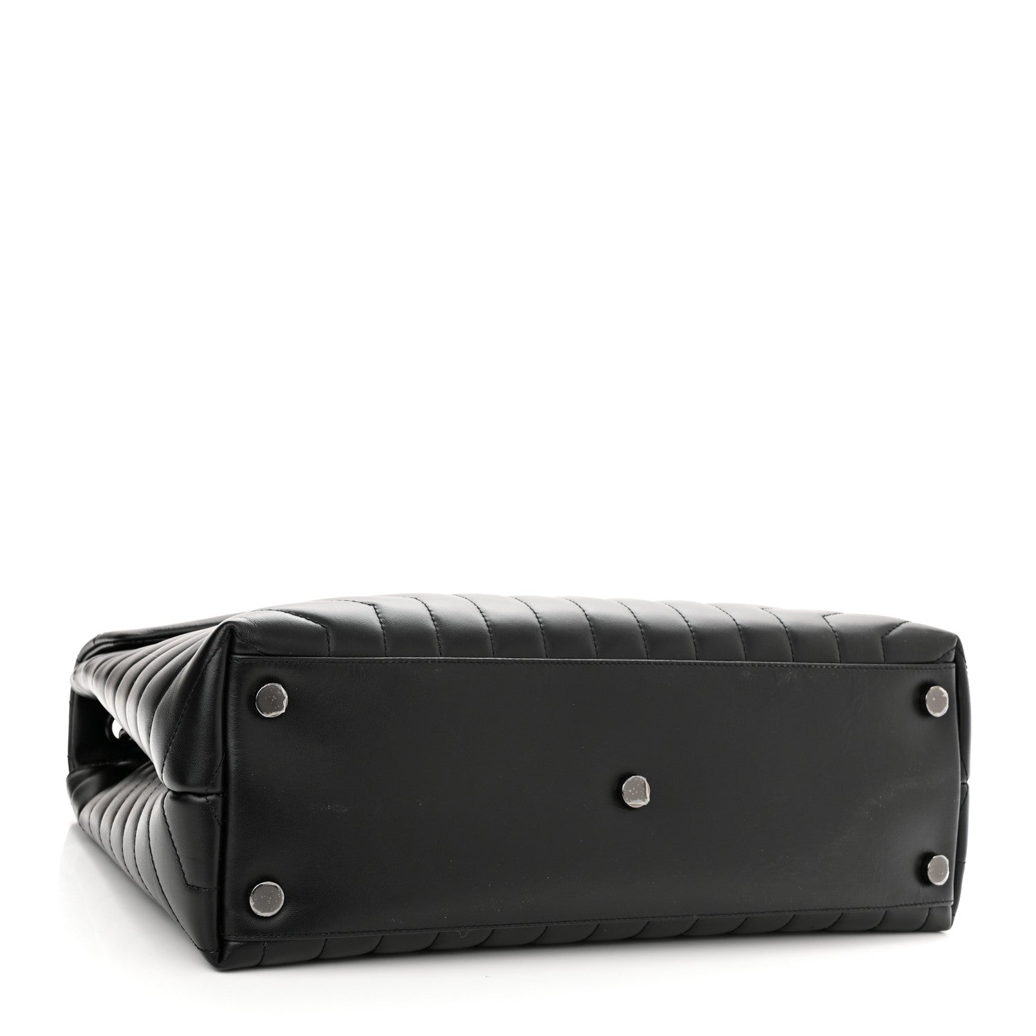 Saint Laurent Calfskin Y Quilted Monogram Monochrome Large Loulou Chain Satchel Black 4 of 11