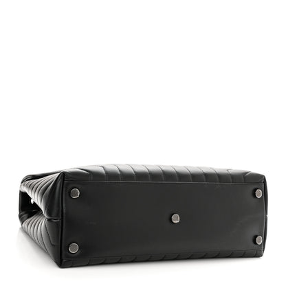 Saint Laurent Calfskin Y Quilted Monogram Monochrome Large Loulou Chain Satchel Black 4 of 11
