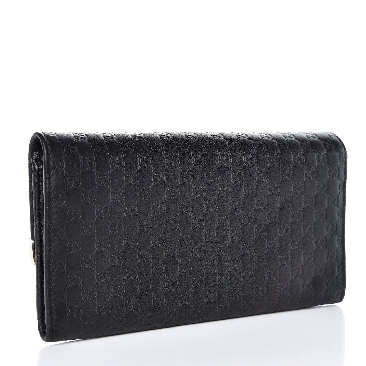 Soft Microguccissma Dice Continental Flap Wallet Black