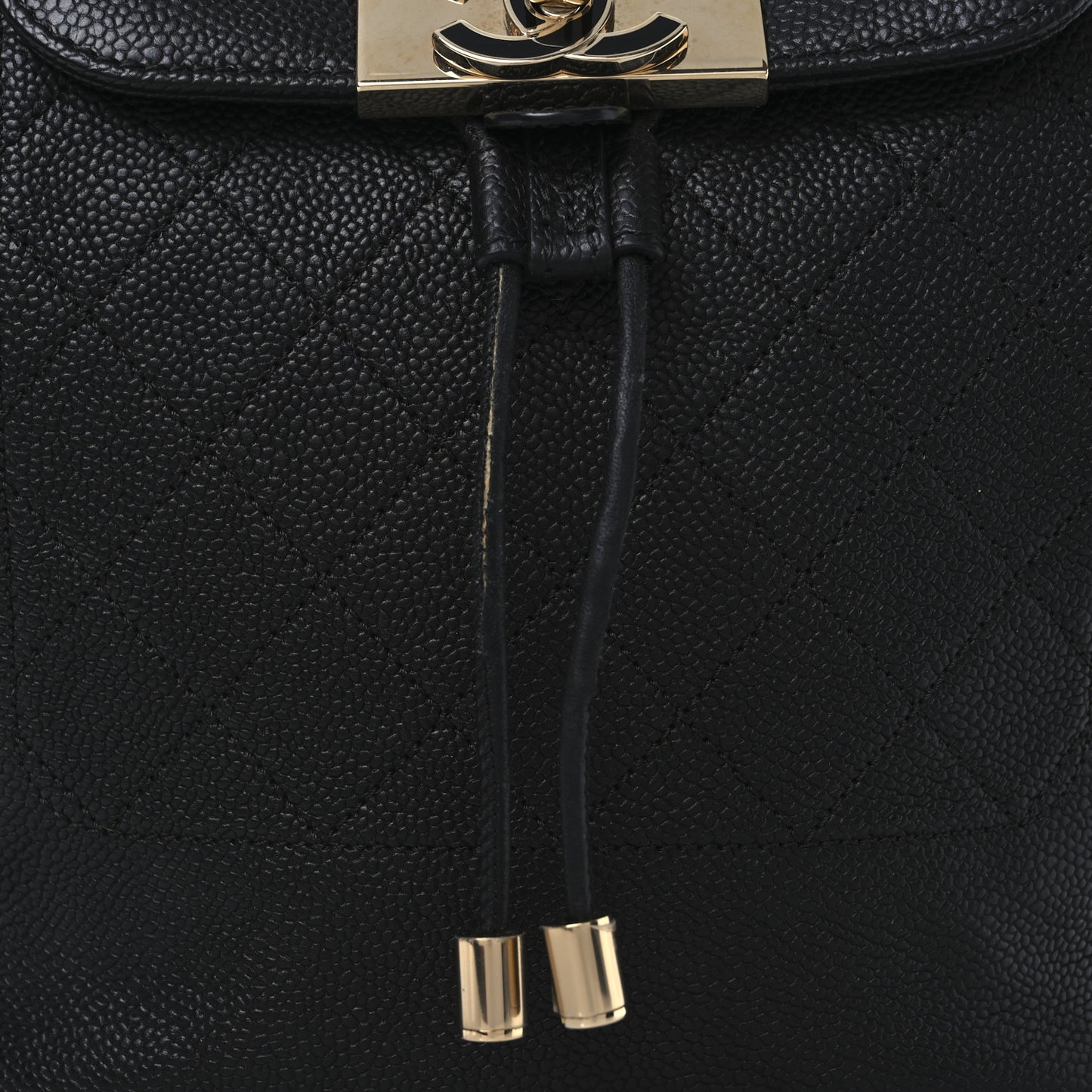 Caviar Quilted Backpack Black