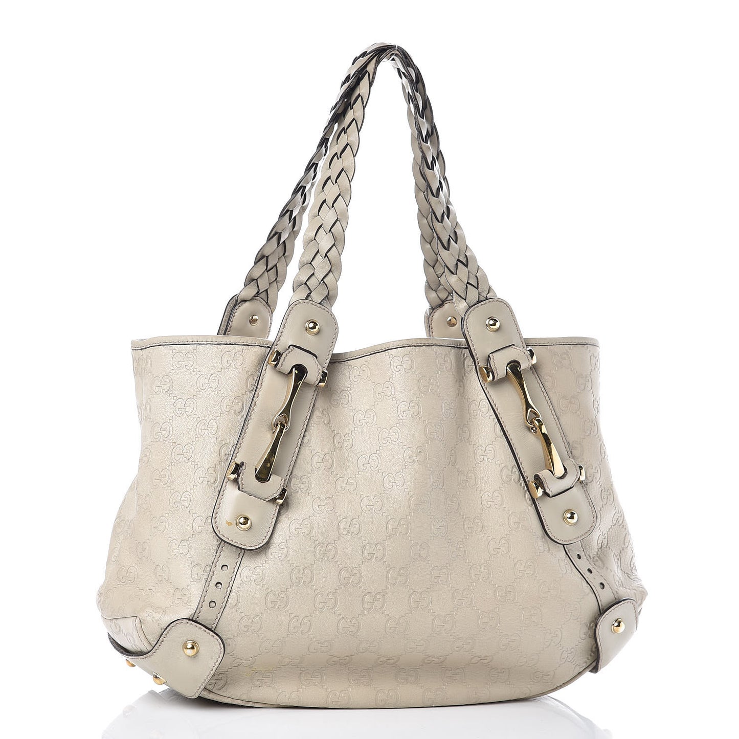 Guccissima Small Pelham Shoulder Bag Off White