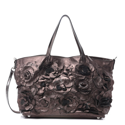 Valentino Garavani Metallic Nappa Floral Tote 1 of 16