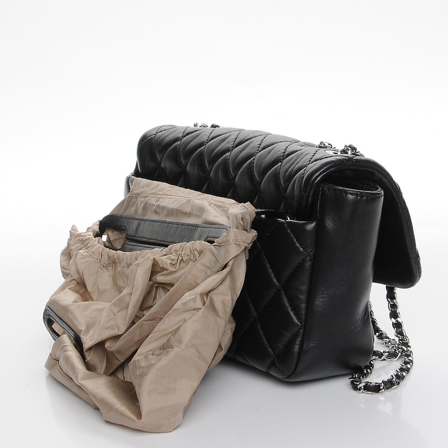 Lambskin Medium Coco Rain Flap Black