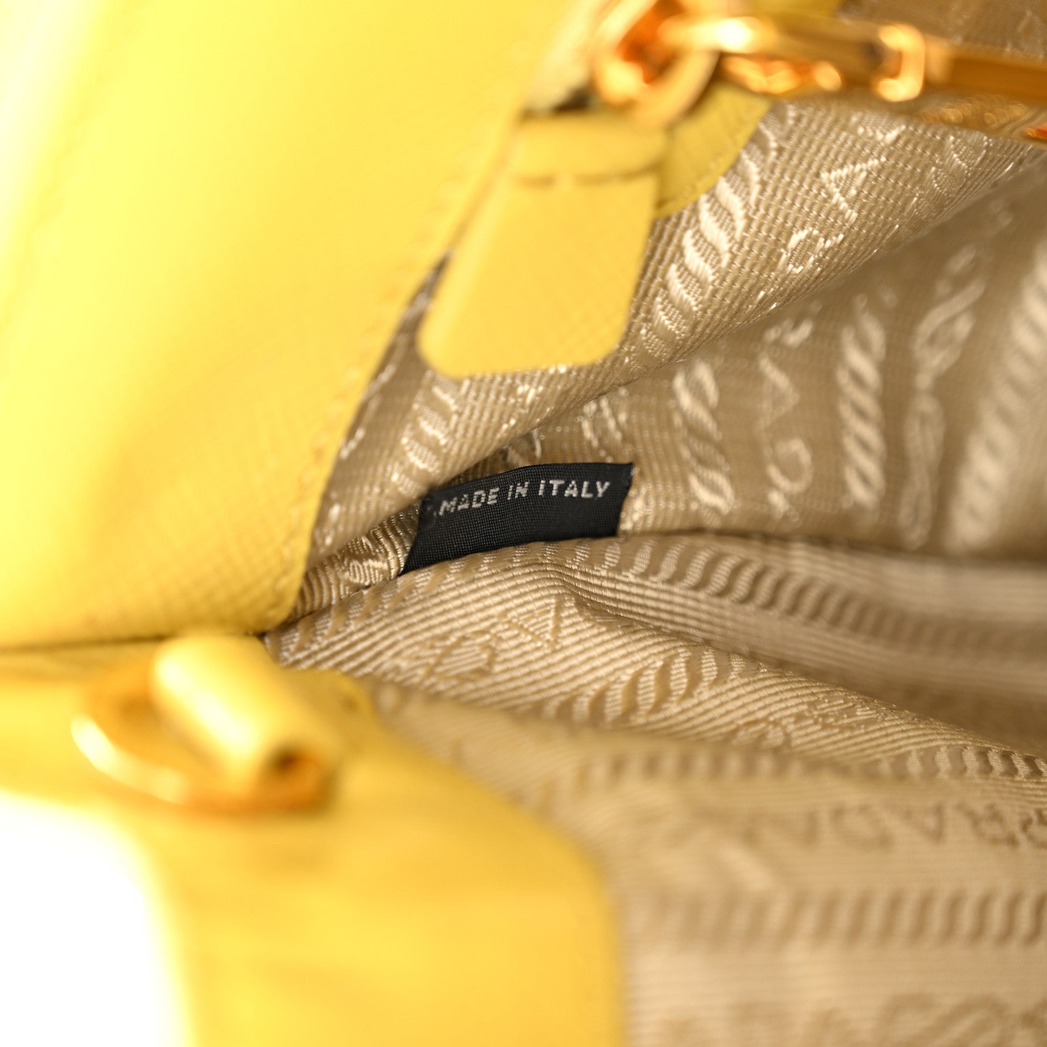Prada Saffiano Vernice Medium Galleria Double Zip Tote Ananas 8 of 11