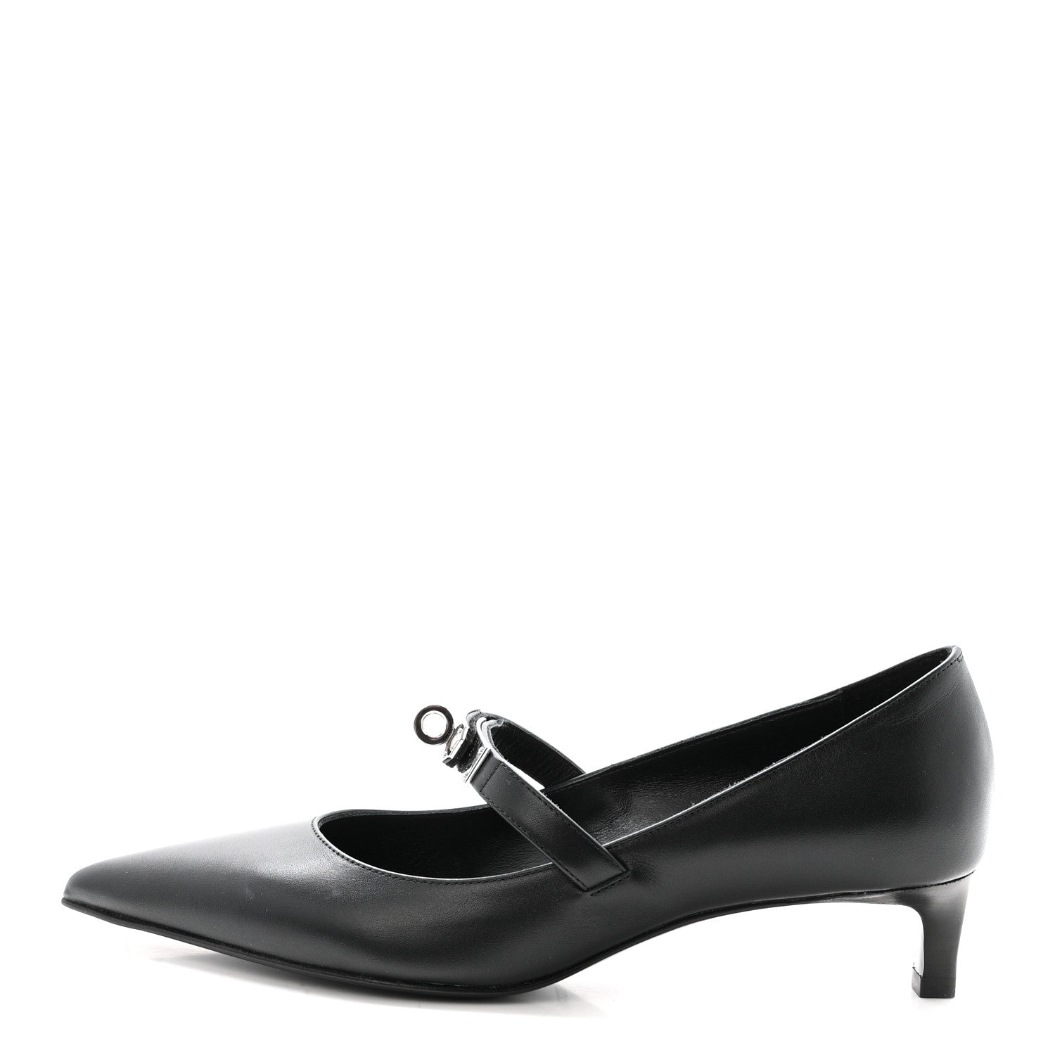 Hermes Calfskin Kiara 40 Pumps 36 Black 1 of 9