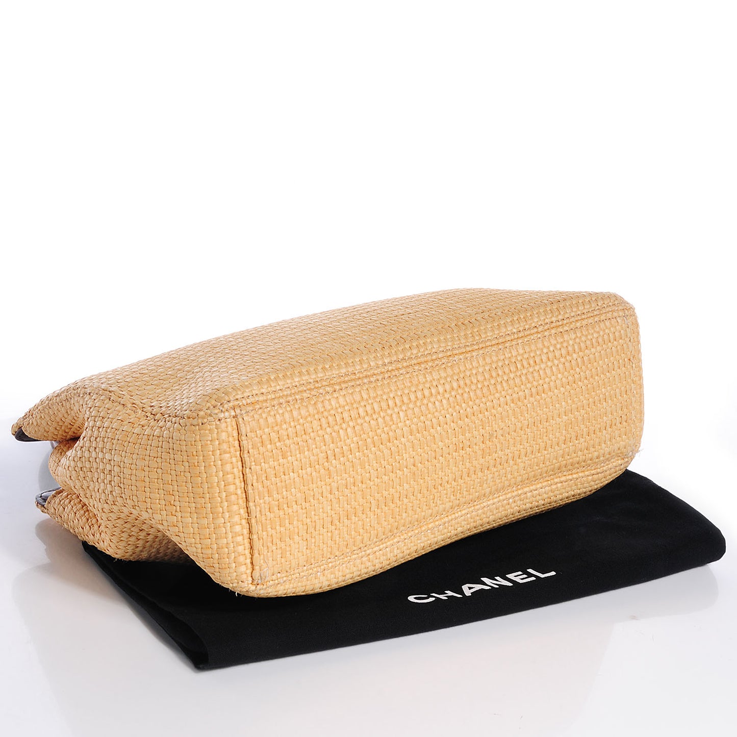 Woven Straw Raffia Wooden Handles Bag