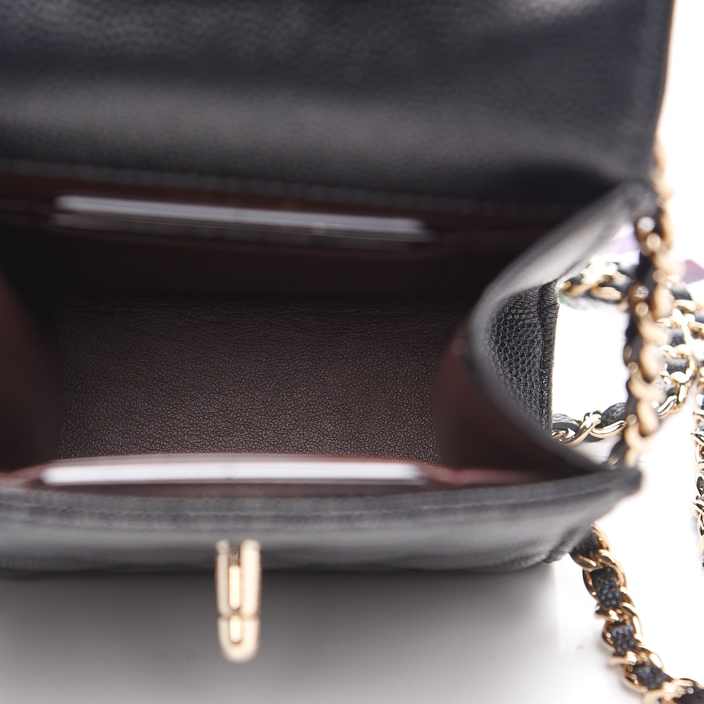 Caviar Quilted Classic Phone Holder Black