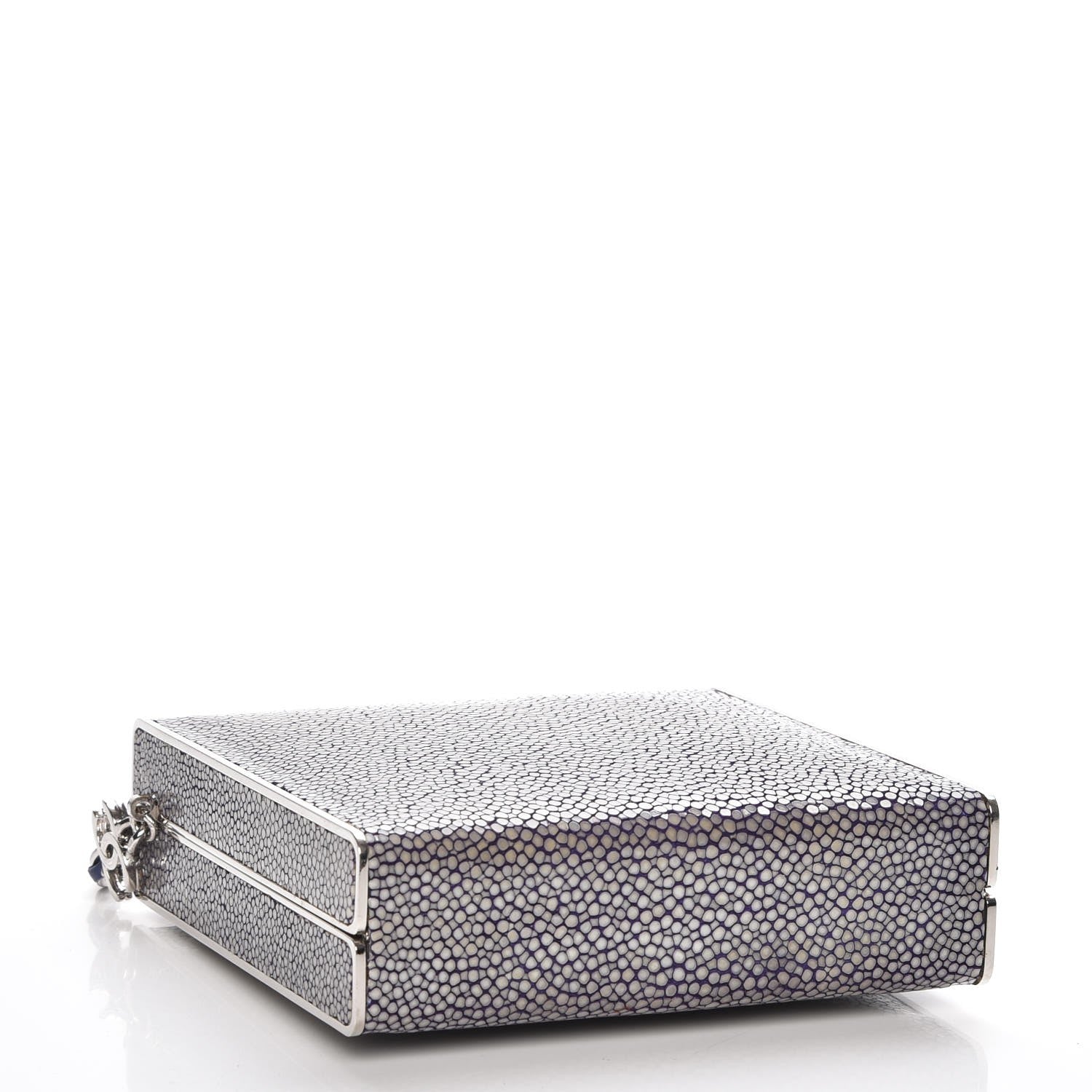 Chanel Stingray Box Clutch Blue 4 of 7