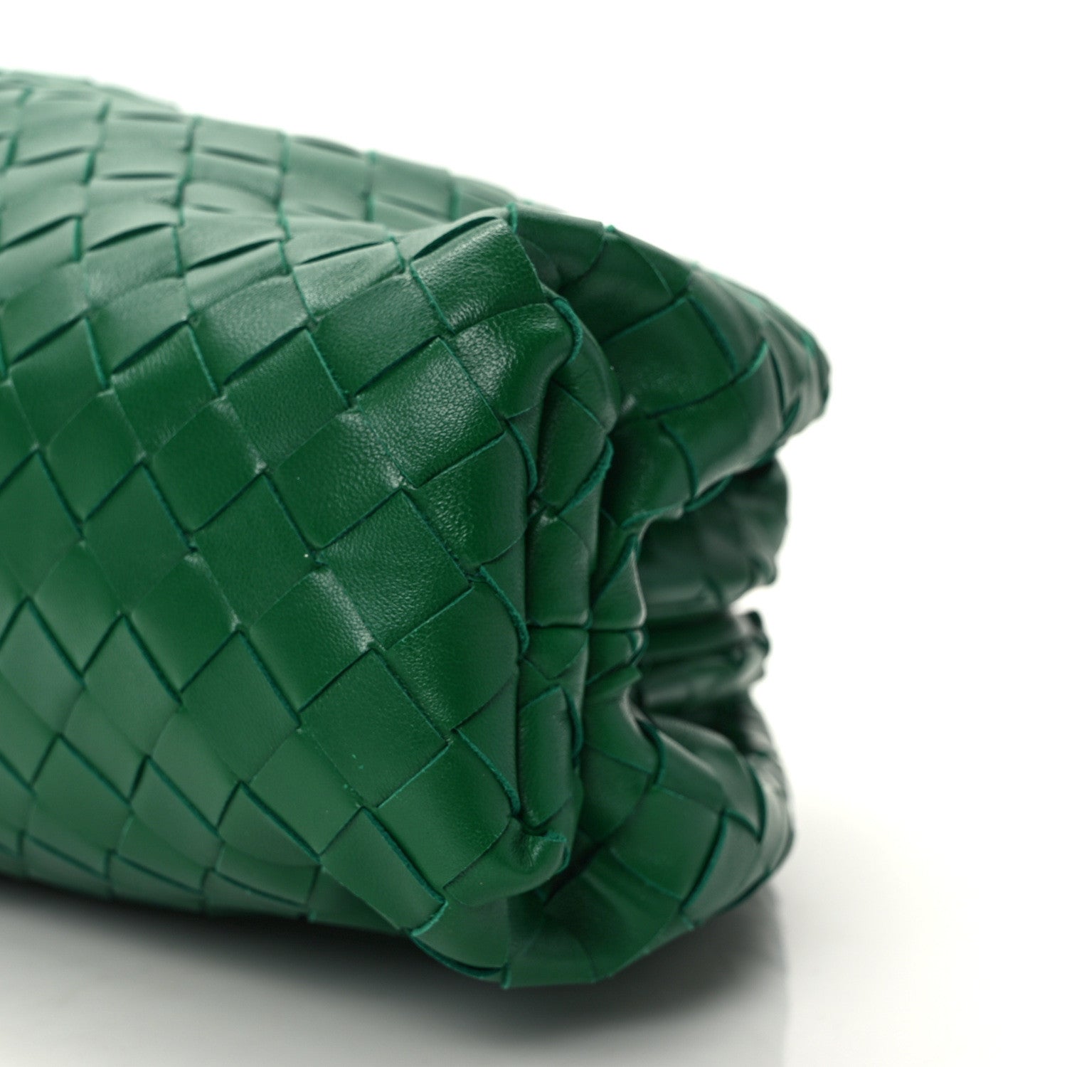 Bottega Veneta Nappa Maxi Intrecciato The Pouch Oversized Clutch Racing Green 9 of 12
