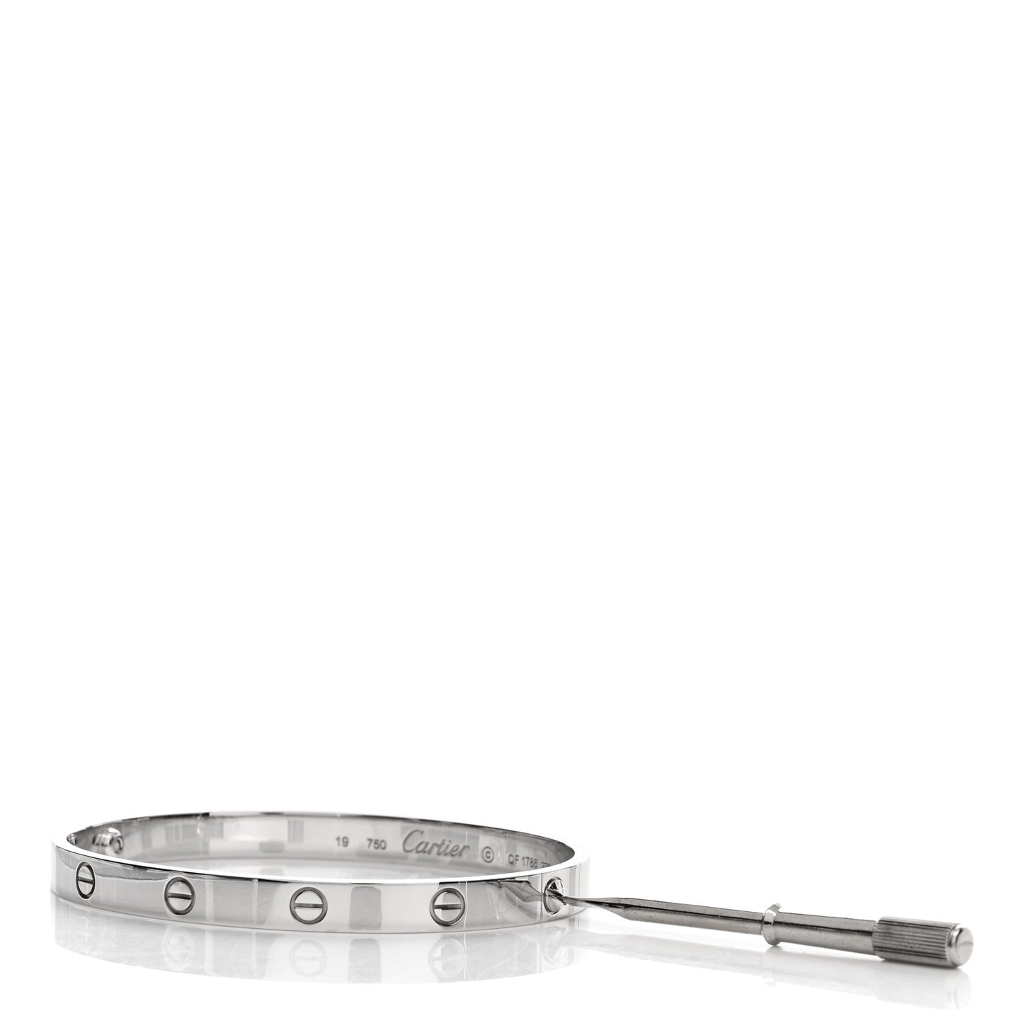 18K White Gold LOVE Bracelet 19