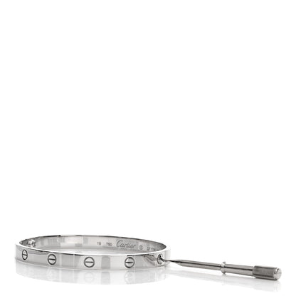 Cartier 18K White Gold LOVE Bracelet 19 3 of 4