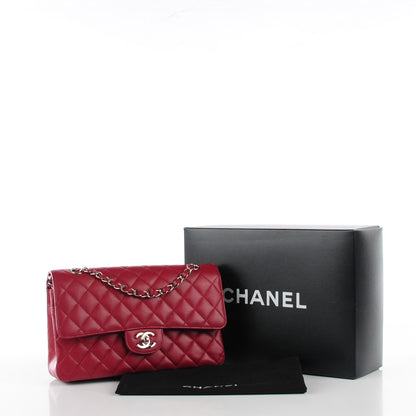 Chanel Caviar Quilted Medium Double Flap Dark Red 8 of 8