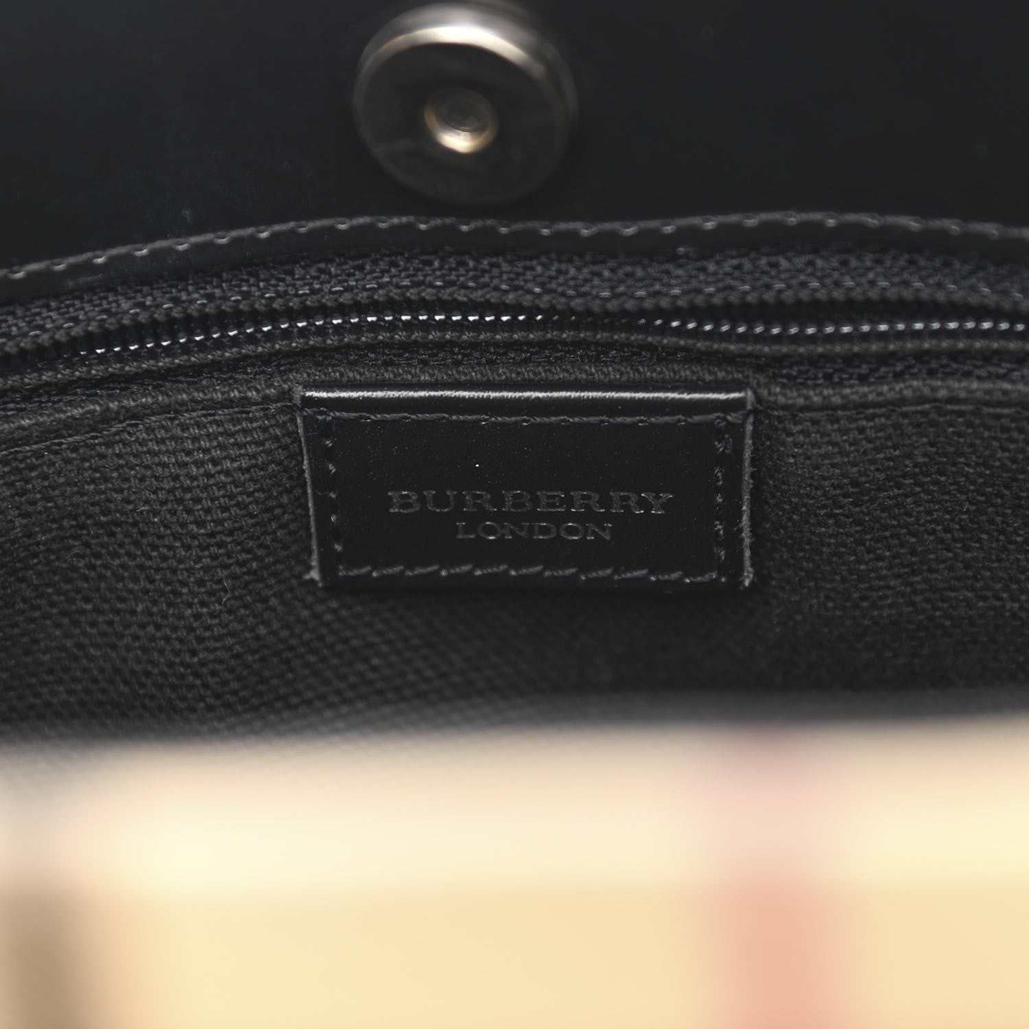 Burberry Canvas House Check Mini Tote Black 6 of 12