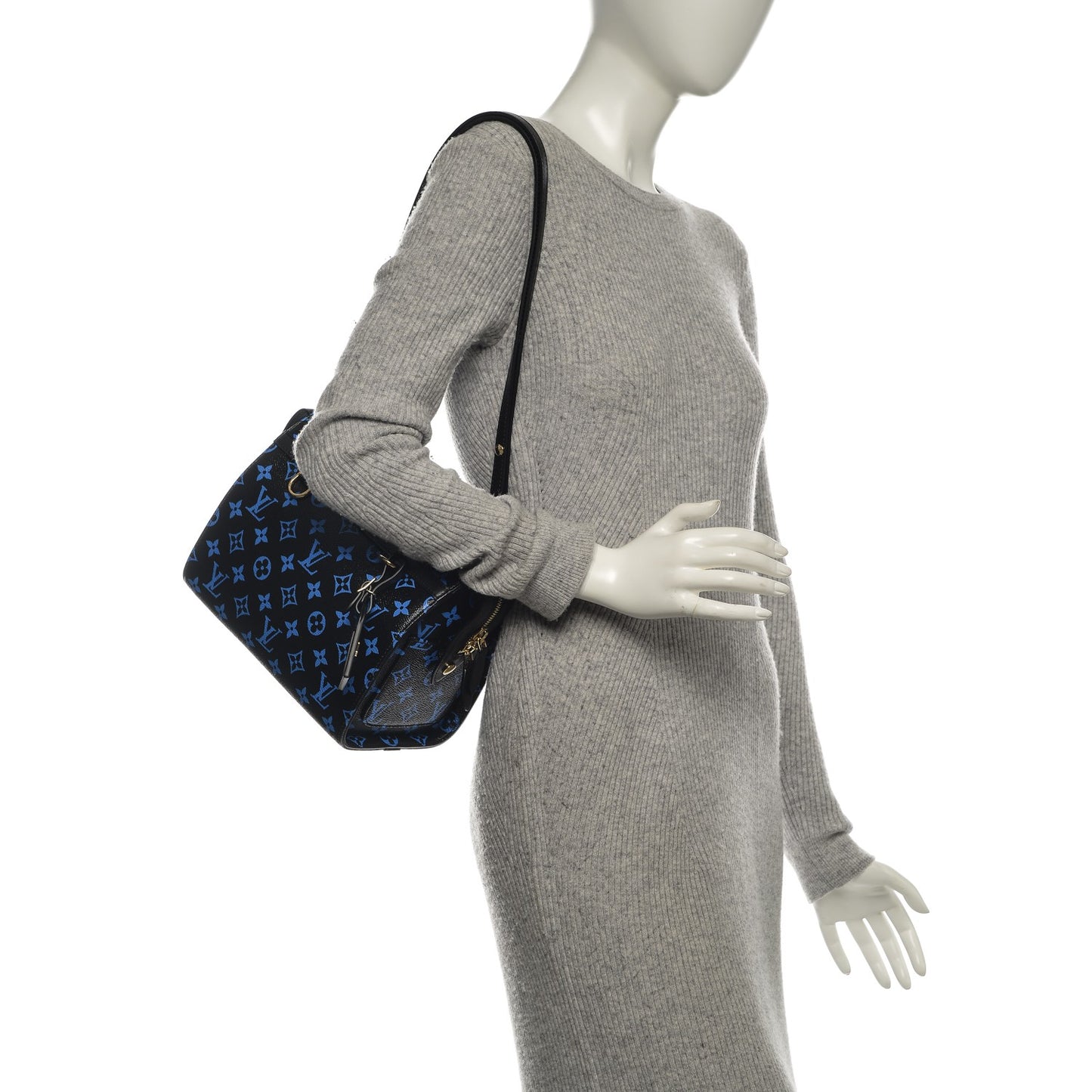 Colored Monogram Speedy Amazon PM Blue Black