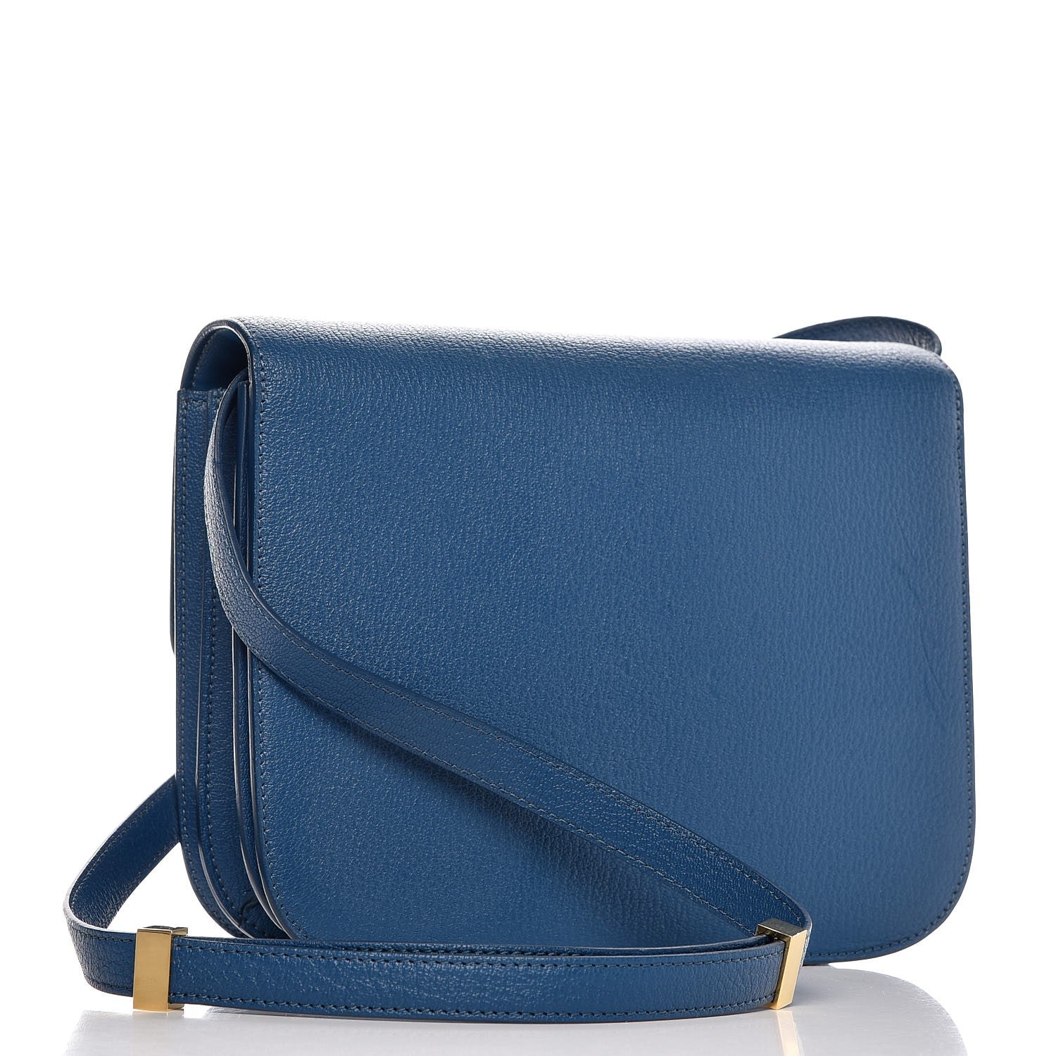 Celine Goatskin Medium Classic Box Flap Bag Sea 3 of 9