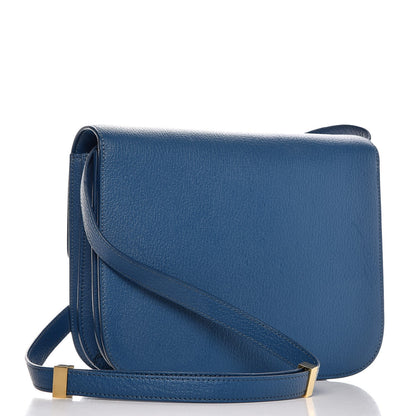 Celine Goatskin Medium Classic Box Flap Bag Sea 3 of 9