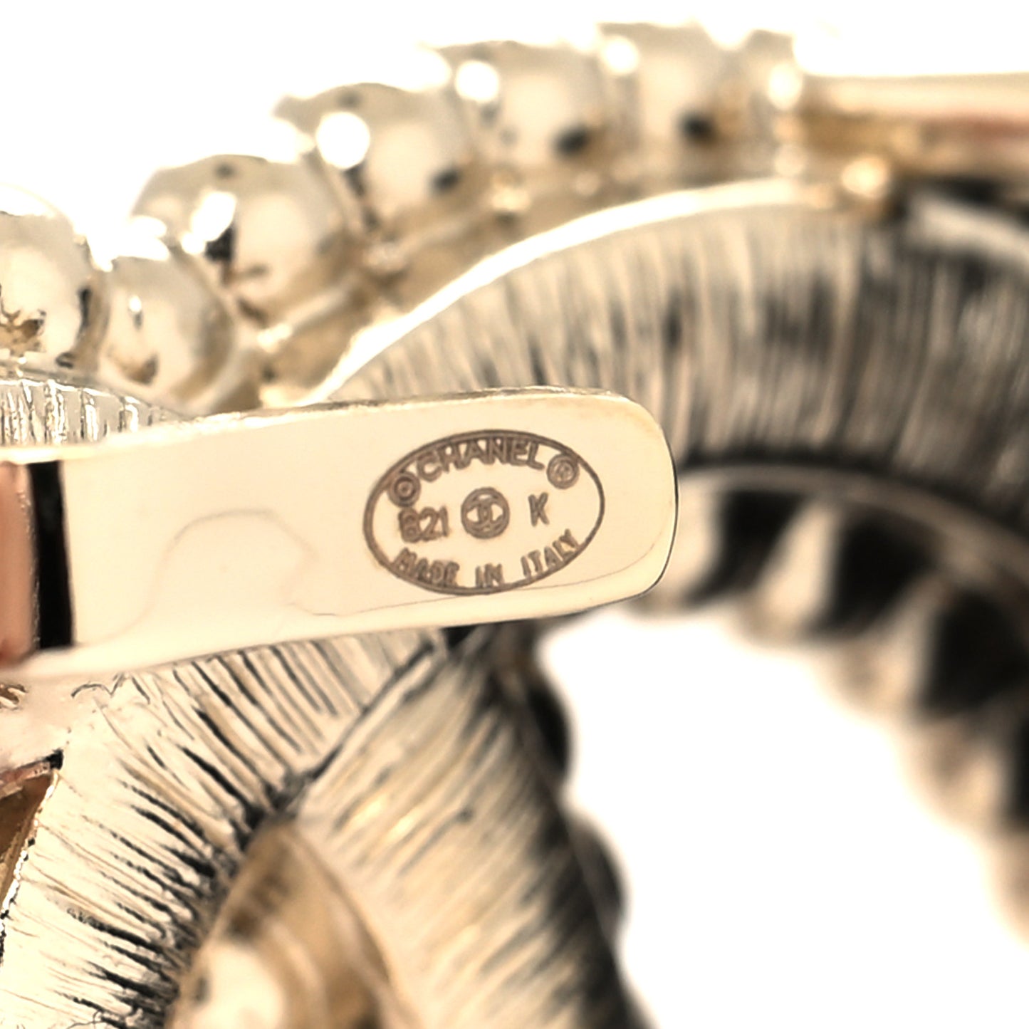 Lambskin Crystal Pearl CC Belt 80 32 Black