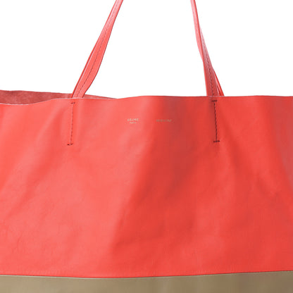 Celine Lambksin Horizontal Bi-Cabas Primary Red 6 of 8