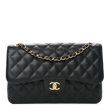 Chanel Caviar Quilted Jumbo Double Flap Black 1 of 10