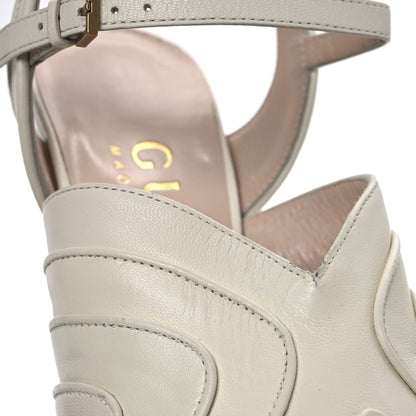 Gucci Malaga Kid Keyla Platform 60/155mm Slingback Sandals 35.5 Mystic White 30 of 36