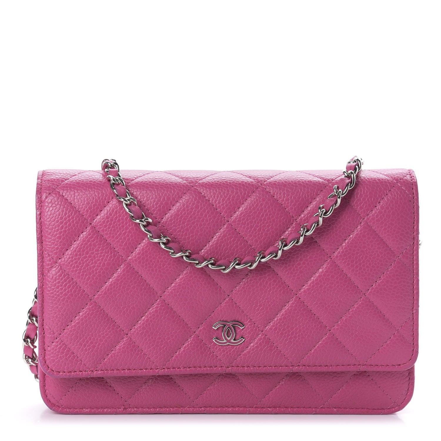 Chanel Caviar Quilted Wallet on Chain WOC Pink 1 of 11