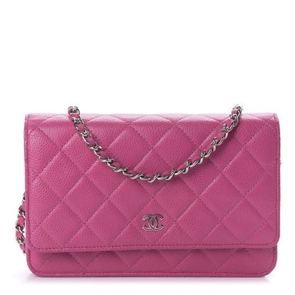 Chanel Caviar Quilted Wallet on Chain WOC Pink 1 of 11