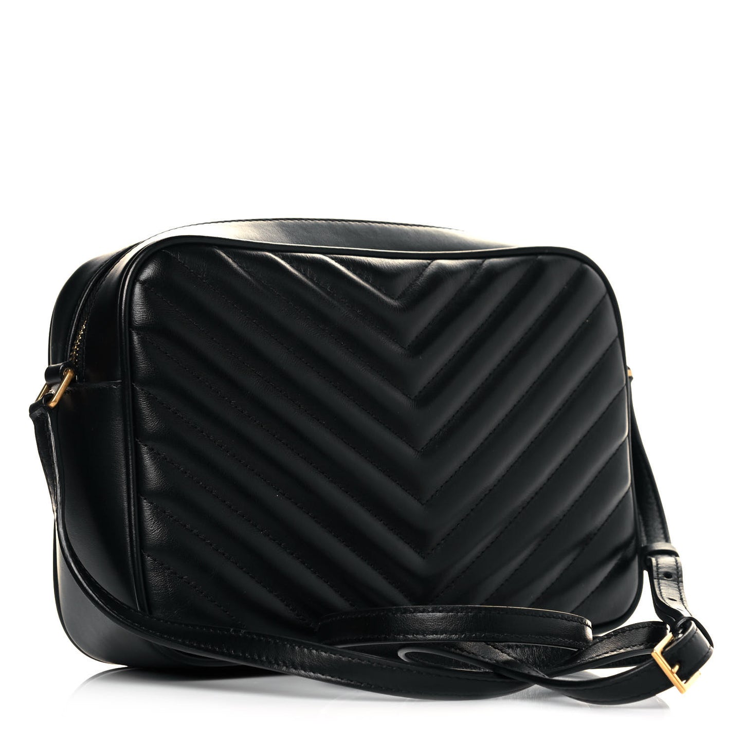 Calfskin Matelasse Monogram Lou Camera Bag Black