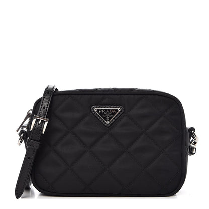 Prada Nylon Tessuto Impuntu Quilted Crossbody Bag Black 1 of 7