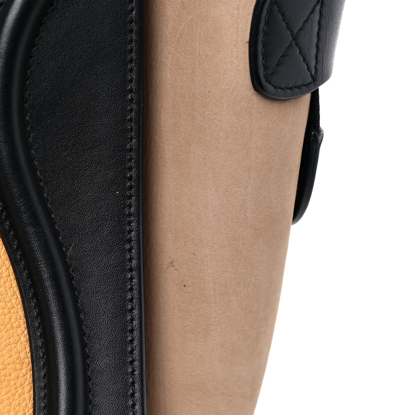Baby Grained Calfskin Nubuck Micro Tri-Color Luggage Corn