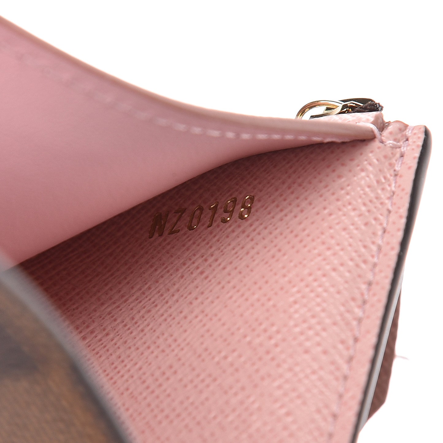 Damier Ebene Victorine Wallet Rose Ballerine