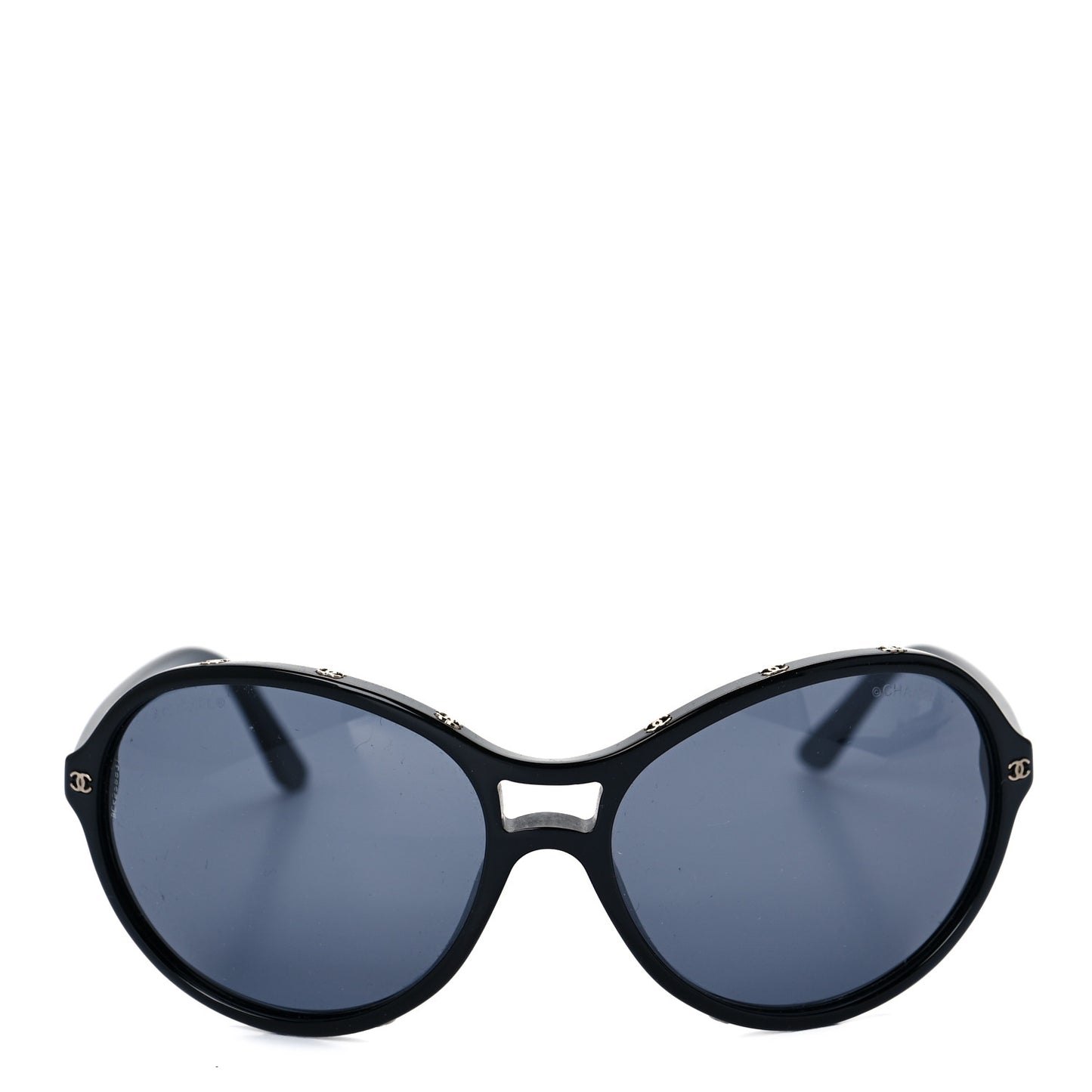 Acetate Round CC Sunglasses 5117 Black