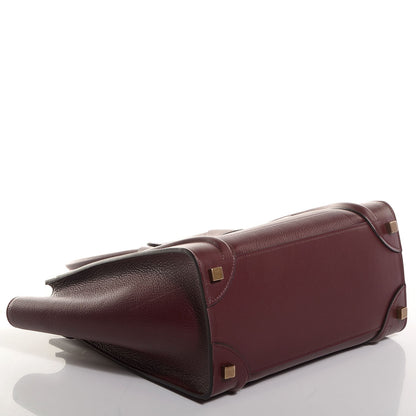 Celine Goatskin Calfskin Micro Luggage Burgundy 4 of 7
