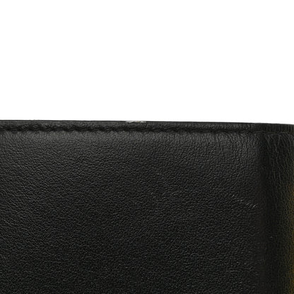 Miu Miu Soft Calfskin Bow Compact Wallet Black Pink 10 of 11