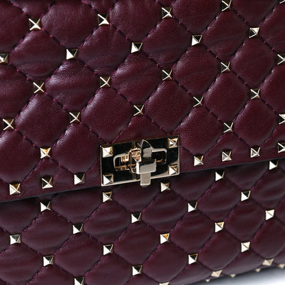 Valentino Garavani Nappa Large Rockstud Spike Shoulder Bag Rubin 13 of 14