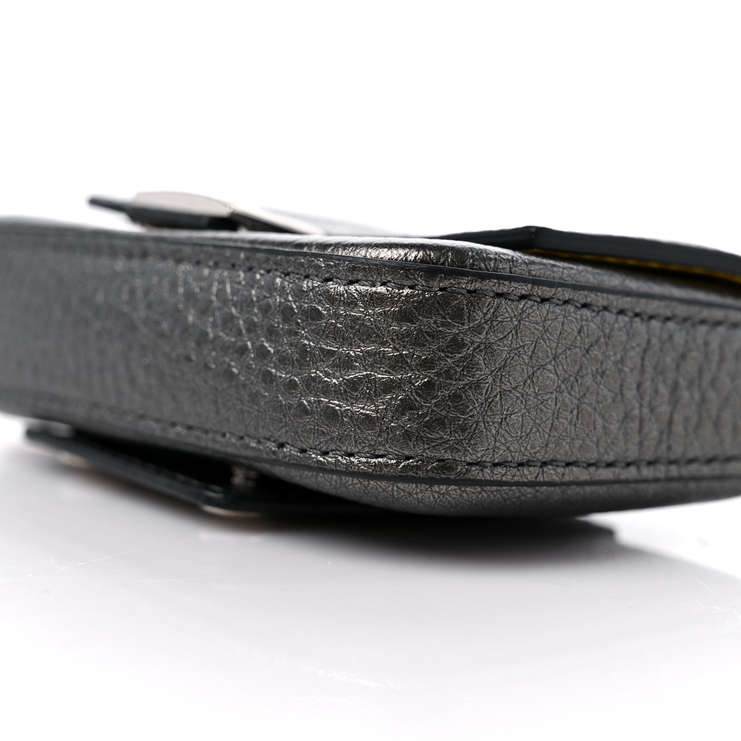 Cuoio Romano Lux Nano Baguette Charm Graphite