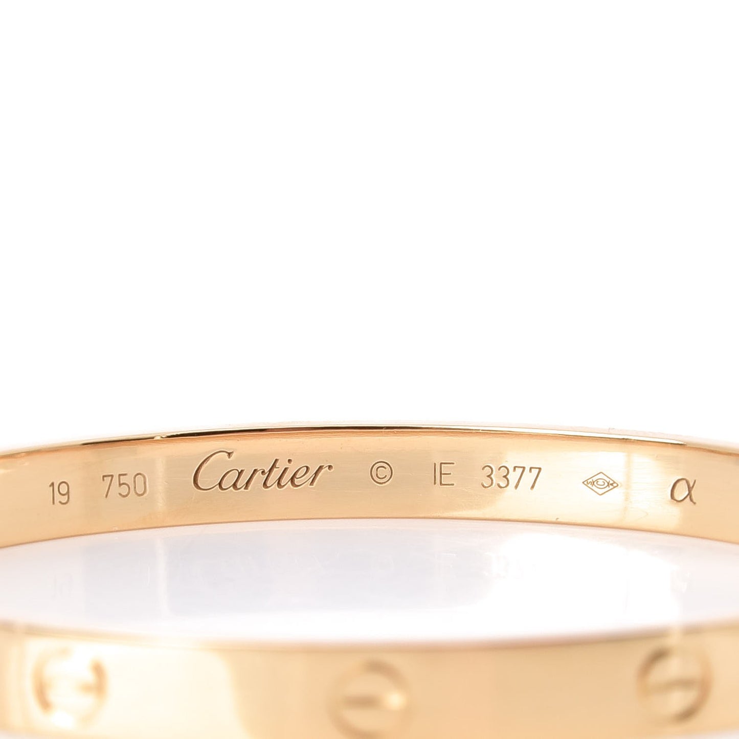 18K Yellow Gold LOVE Bracelet 19
