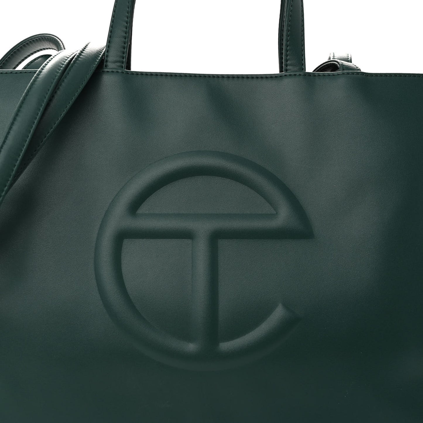 Vegan Leather Medium Shopping Bag Dark Olive