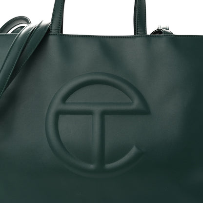 Telfar Vegan Leather Medium Shopping Bag Dark Olive 4 of 10