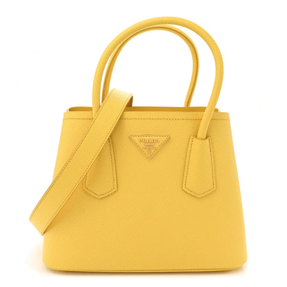 Prada Saffiano Cuir Mini Double Bag Sole 1 of 14