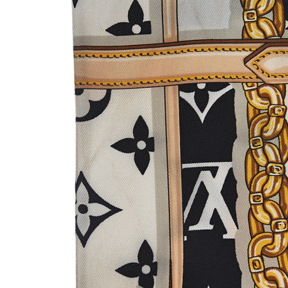 Louis Vuitton Silk Monogram Confidential Bandeau Black 8 of 11