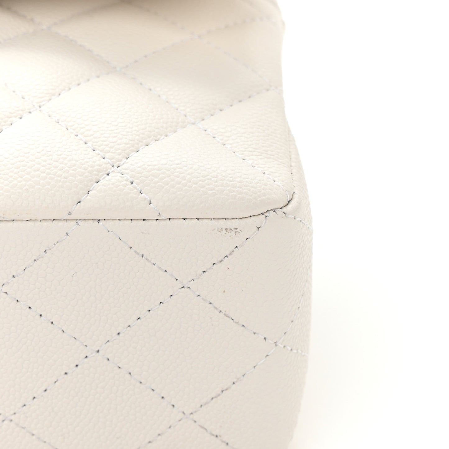 Caviar Quilted Small Double Flap White