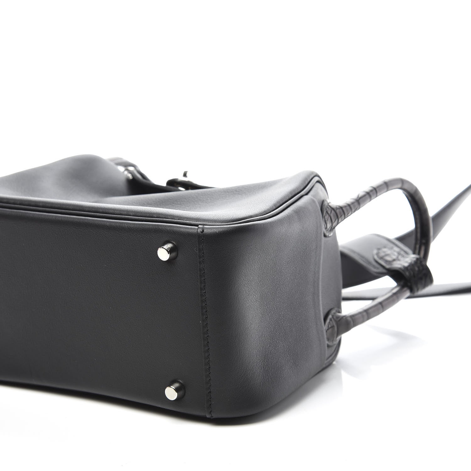 Hermes Shiny Alligator Swift Touch Mini Lindy 20 Black 6 of 9