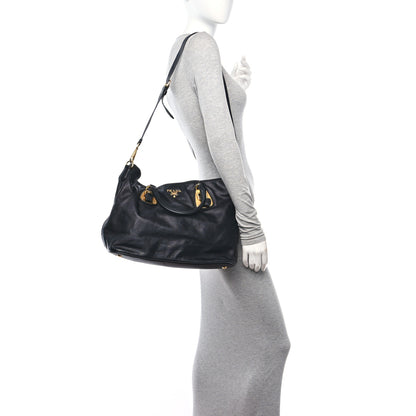 Prada Soft Calfskin Shopping Tote Black 2 of 11