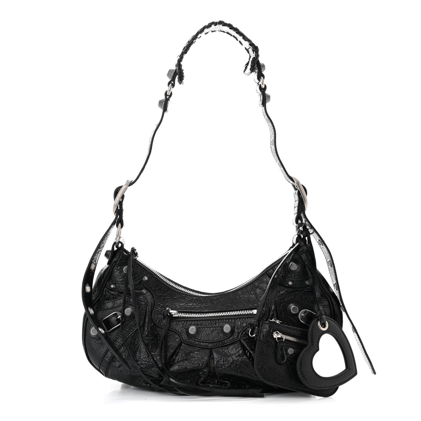 Agneau Arena Small Le Cagole Shoulder Bag Black