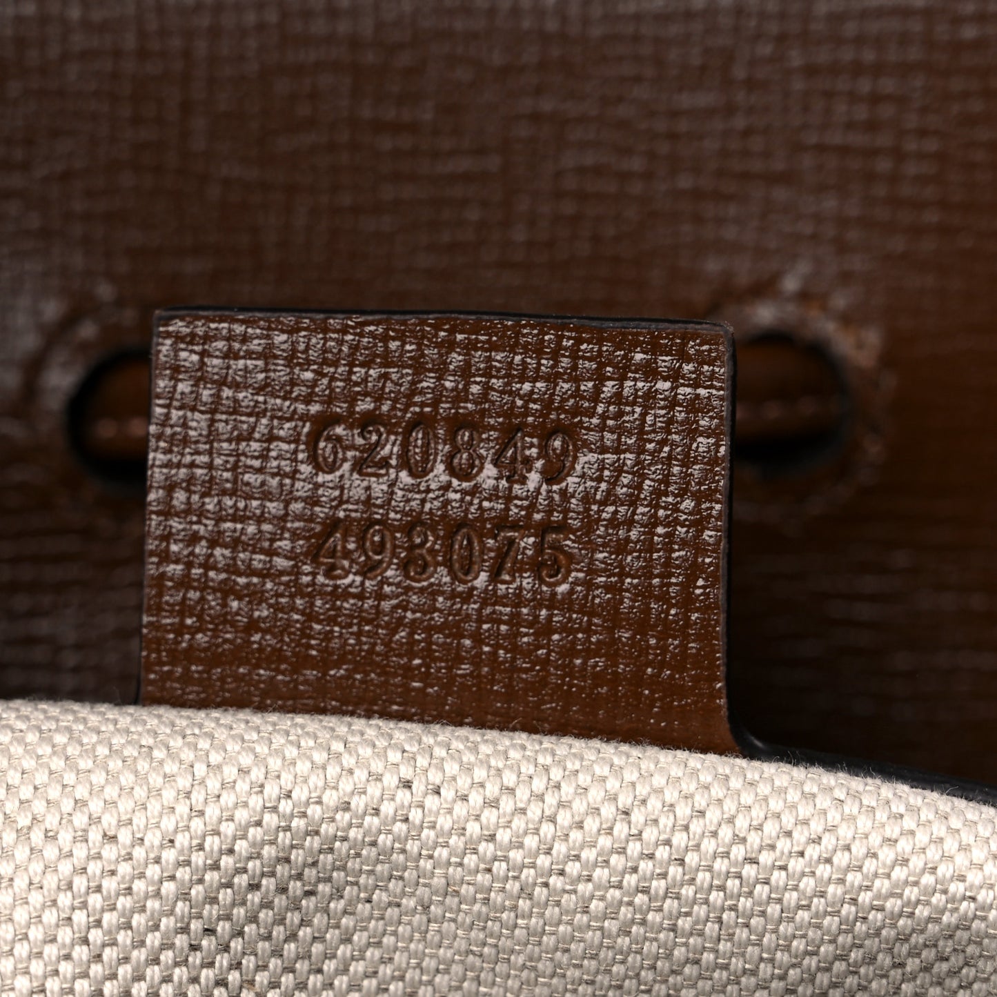 GG Supreme Monogram Calfskin Horsebit 1955 Single Buckle Backpack Beige Brown Sugar