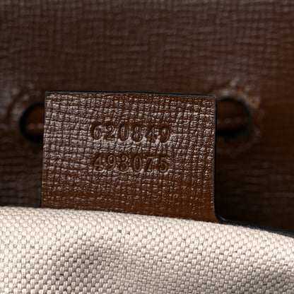 Gucci GG Supreme Monogram Calfskin Horsebit 1955 Single Buckle Backpack Beige Brown Sugar 7 of 10