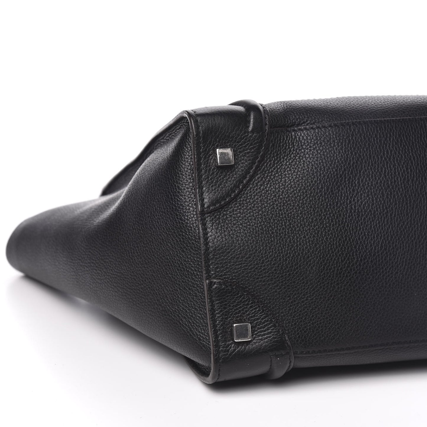 Drummed Calfskin Mini Luggage Black