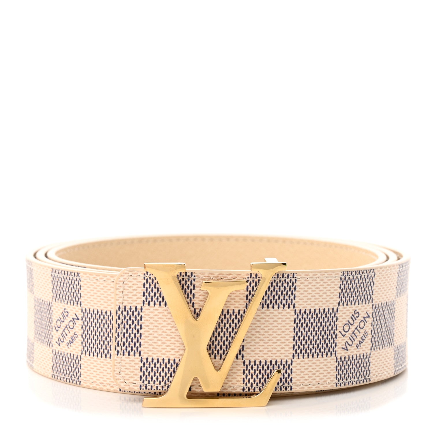 Louis Vuitton Damier Azur LV Initiales Belt 110 44 1 of 6