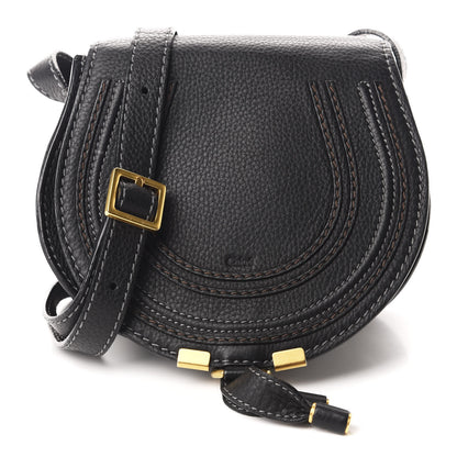 Chloe Calfskin Mini Marcie Round Crossbody Bag Black 1 of 9