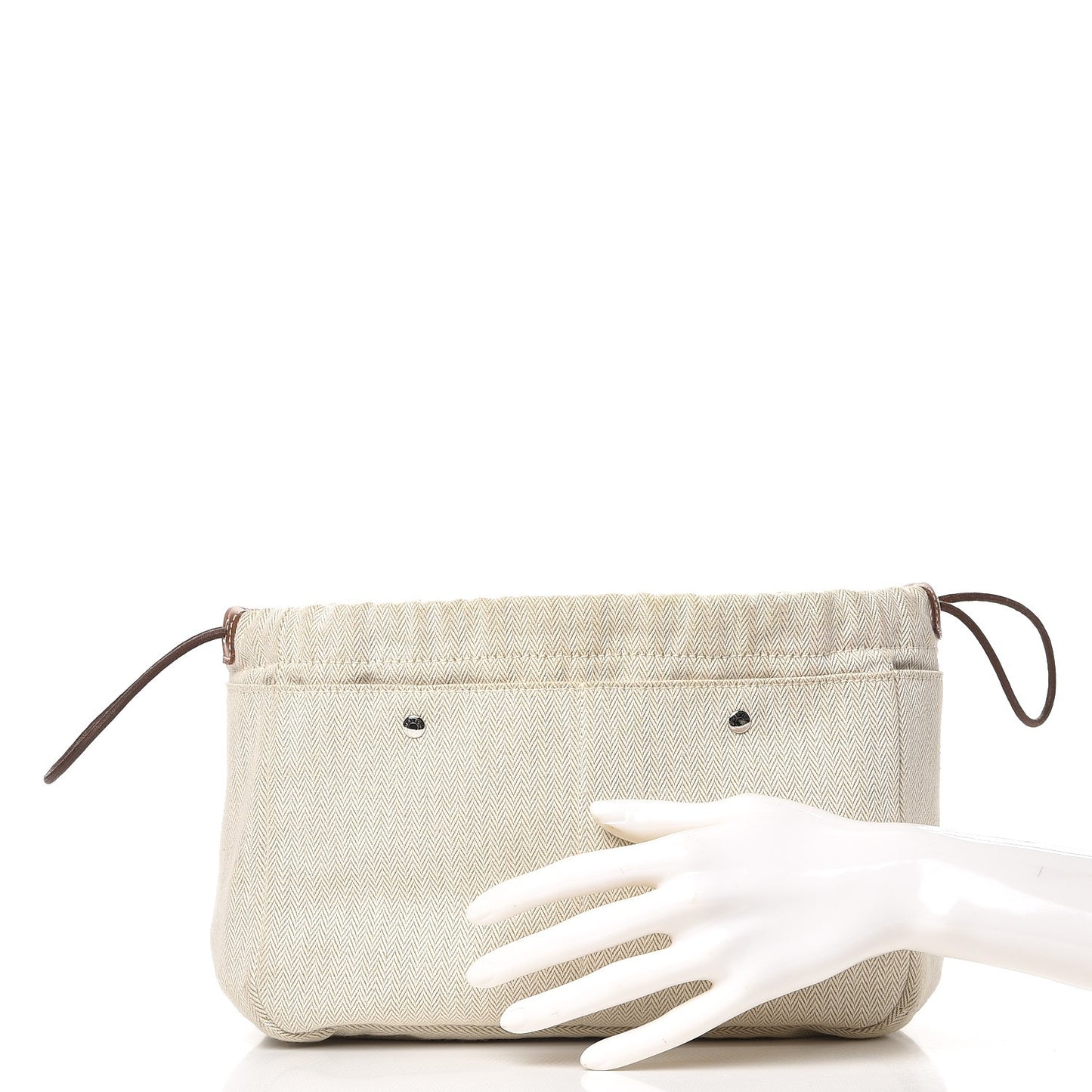 Canvas Barenia Fourbi 25 MM Pouch Naturel Fauve